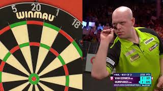 NINE DARTER! Michael van Gerwen v Luke Humphries - 2023 Players Championship Finals screenshot 5