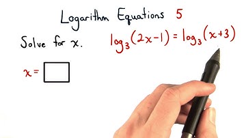 Logarithm Equations Practice 5 - Visualizing Algebra