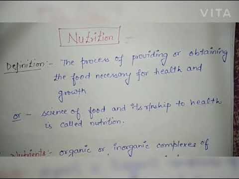 Nutrients and it&rsquo;s classification