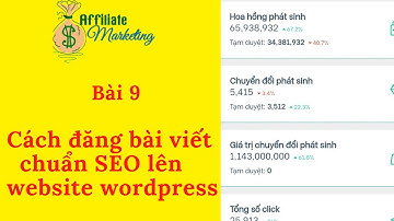 Đăng bài viết chuẩn Seo lên website wordpress (seo onpage) - kiếm tiền Affiliate marketing