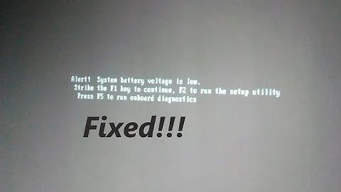 How to fix alert ! system battery voltage is low
