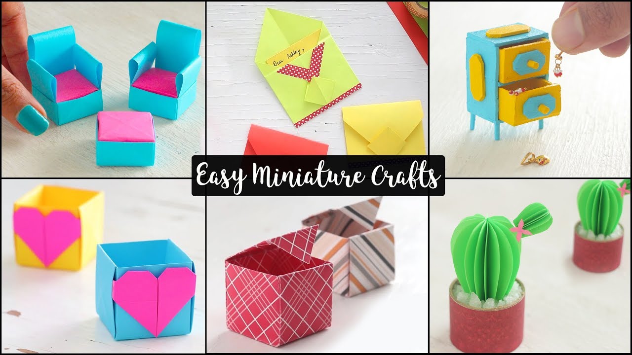 6 Easy Miniature Craft Ideas | DIY 