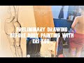 Preliminary Drawing Before Body Painting with Eri Koo / ボディペイント前の準備スケッチ　Eri Koo