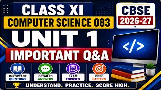 Important Questions & Answers | Computer System and Organisation | Class XI Computer Science (083)