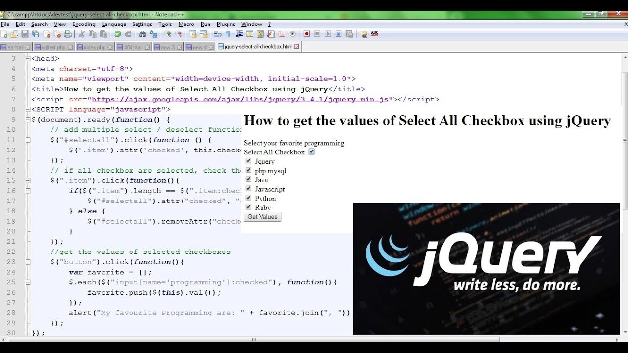 Get selector. JQUERY select to checkbox. Select all. JQUERY Selectors. JQUERY Selector js.