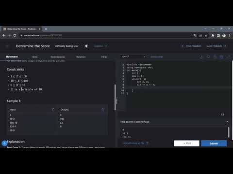 determine the score codechef problem solution