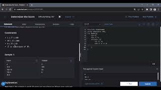 determine the score codechef problem solution