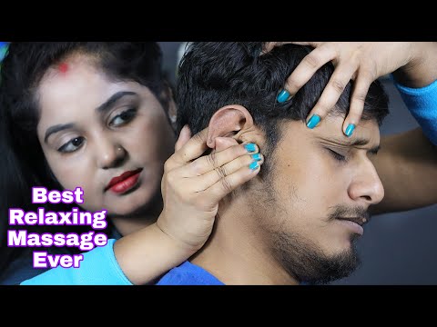 Best Relaxing Massage Ever | Oil Head Massage and Neck Cracking | Ear Massage and Cracks | 3d Sound