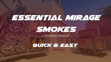 CS2 Mirage - Essential Smokes in 2 Minutes