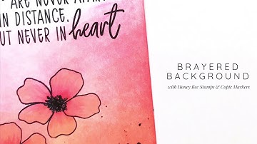 Brayered Background With Honey Bee Stamps