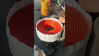 Orange PVC Layflat Hose Coiling & Packing #shorts #hose #pvc #packing #export
