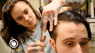 Vintage Style Long Top Scissor Haircut | The Philadelphia Barber Co.