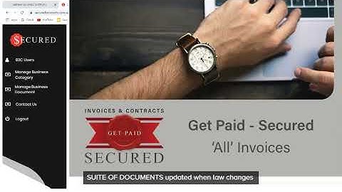 All Invoices GetPaid $ECURED including Contracts and Ownership of goods until paid