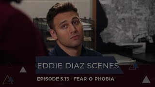 Chris hears his dad's breakdown and calls Buck who breaks the door down - 5x13 | Fear-O-Phobia