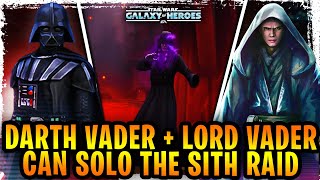 Darth Vader + Lord Vader Can Solo the Heroic Sith Raid - Best/Easiest Sith Raid Solo Team - SWGoH