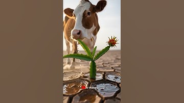 cow saved the dragon fruit tree from drying up by watering it #ai #save #tree #cow