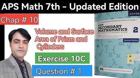 Exercise 10C Question NO 1 I Chapter 5 I APS Maths 7th II New Secondary Math Book 2 updated Edition.