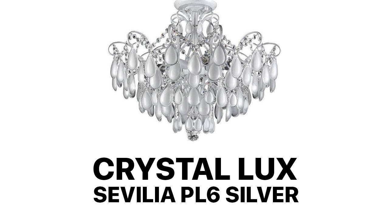 Crystal Lux SEVILIA PL6 SILVER / Люстра на штанге