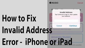 How to Fix Invalid Address Error on iPhone or iPad
