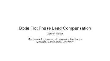 Bode Plot Phase Lead Compensation