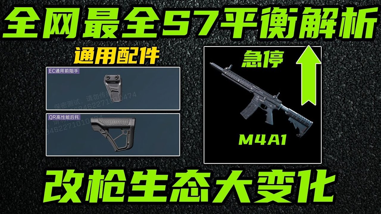 三角洲行动 全网最全最专业S7赛季平衡分析！全新配件改枪生态再次变化，M4A1新A+级玩法！