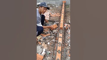 Kỹ thuật xây tường 100 bằng dây chuẩn đẹp #shorts