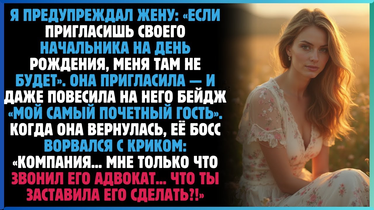 Я предупреждал жену: «Если пригласишь своего начальника на день рождения, меня там не будет»...