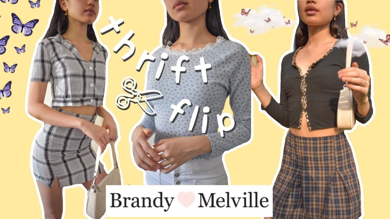 Thrift Flip | DIY Brandy Melville Clothing | no sewing machine (spot ...