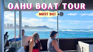 GLASS BOTTOM Boat Tour🚣  OAHU Hawaii 2024🌈