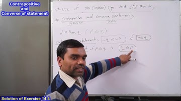 Mathematical Reasoning - Contrapositive and converse of statement in hindi