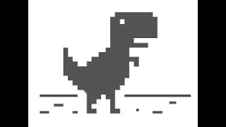 Dino TRex from an easter egg game of Google Chrome offline page