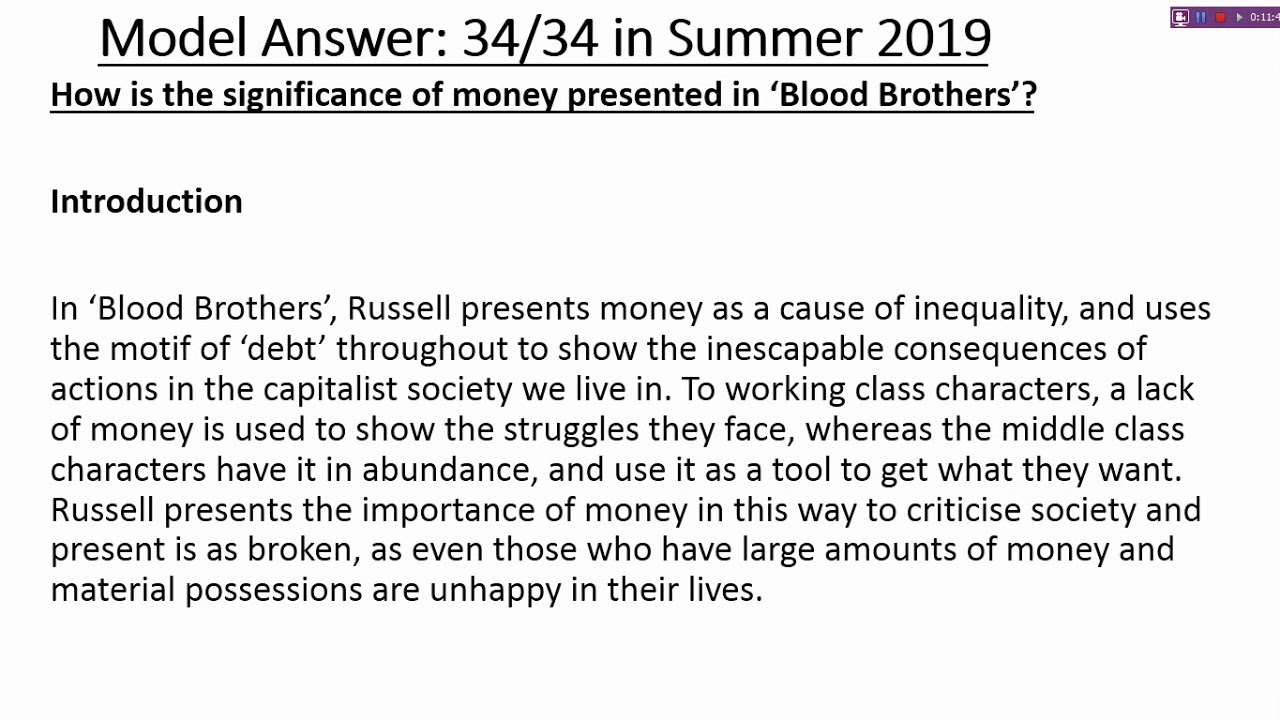 social class essay blood brothers