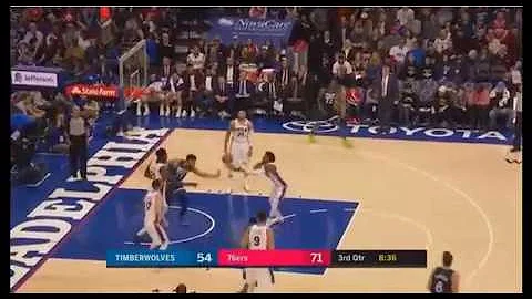 Joel Embiid Marvelous Block On Karl-Anthony Towns!