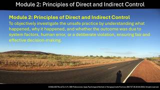 Apply Psychological Methods in Managing Unsafe Practices - Module 2 Direct and Indirect Control