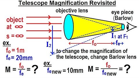 Physics 59  Optical Instruments (16 of 20) Telescope Magnification Revisited