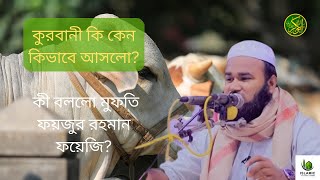 কুরবানী কি কেন কিভাবে আসলো কী বললো মুফতি ফয়জুর রহমান ফয়েজি | How did Qurbani come 01719305818.