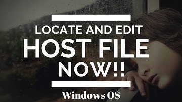 Host File Modify. How to Edit Host file on Windows 8, 8 1, 10  Best Video