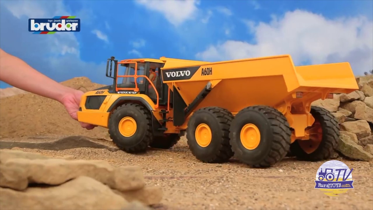 Bruder CATブルドーザーとVolvo A60Hダンプトラックセット
