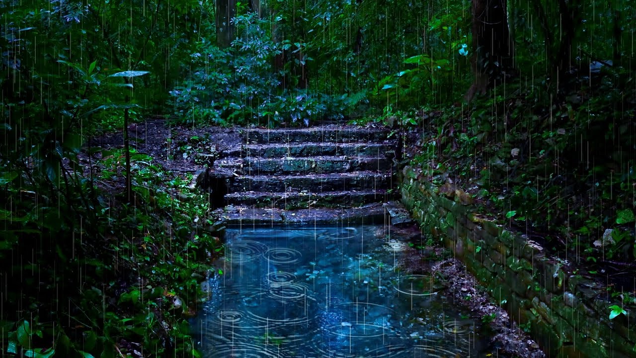 Rain Sounds for Sleeping  & Water Noise to Sleep | The Most Relaxing Combo