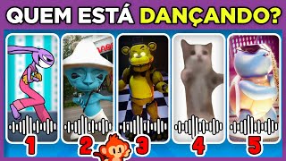 🔊 QUEM ESTÁ DANÇANDO? 🕺 | Smurf Cat | Jax | happy happy cat | Freddy | Wandinha #quiz #macaquiz