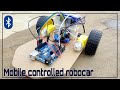 How to make Mobile Bluetooth controlled robot car. Electronic Arduino project.
