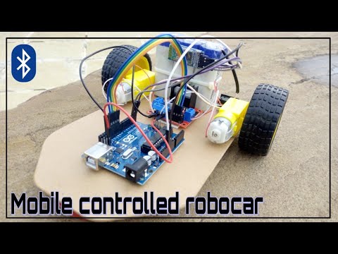 How to make Mobile Bluetooth controlled robot car. Electronic Arduino project.