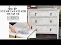 Furniture Flip Dresser: Plain to High-End with the IOD Stamp Impressed Technique