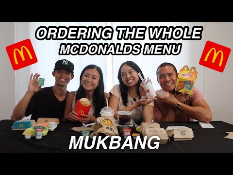 Ordering The Whole Mcdonald's Menu Mukbang | The Laeno Family
