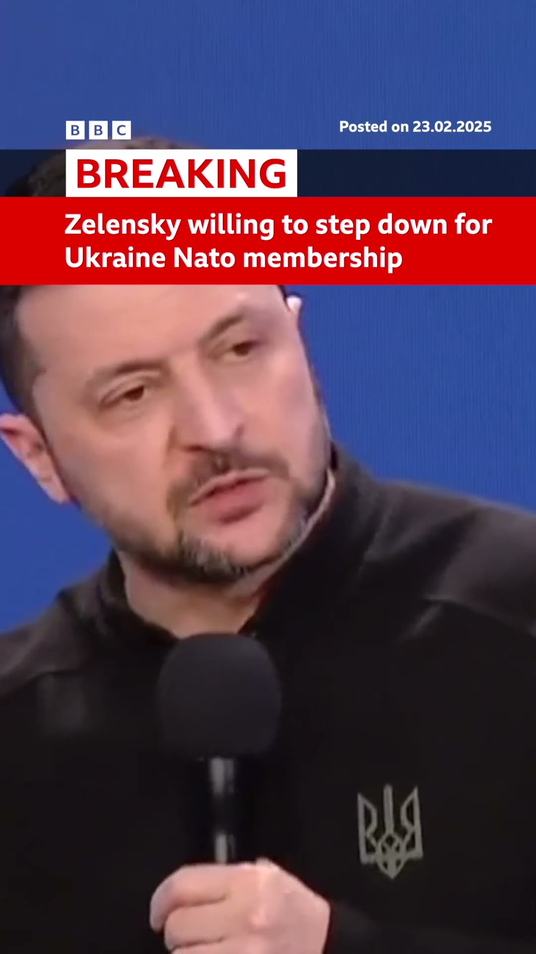 Ukraine's Volodymyr Zelensky willing to give up presidency in exchange for Nato membership. #BBCNews