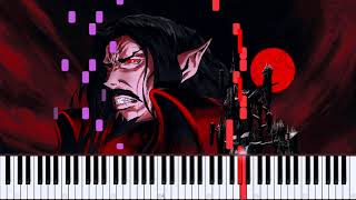 Vignette de la vidéo "Vampire Killer - Castlevania: Scarlet Night [Piano Tutorial] (Synthesia) // Torby Brand"