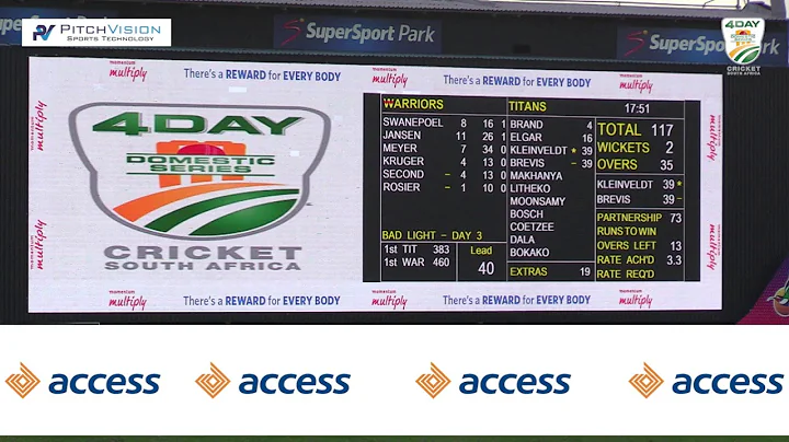 CSA 4-Day Series | Momentum Multiply Titans vs Dafabet Warriors | Division 1 | Day 3