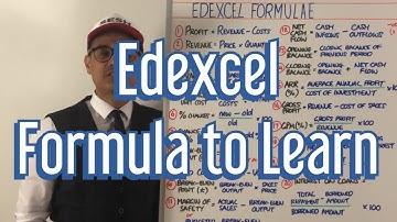 Edexcel formula to learn - GCSE Business