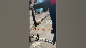 Cleaning screw to improve plasticizing effect #plasticmachine #extruder #extrudermachine