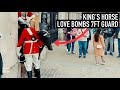 Horse really happy to see 7ft guard  horse guards royal guard kings guard horse london